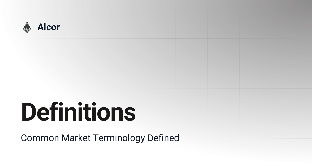 Definitions | Alcor